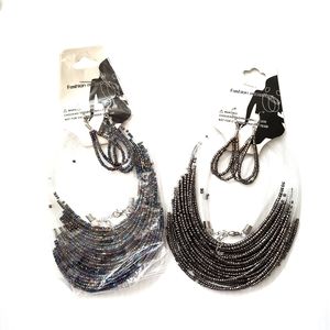 Two Sets of Necklaces and Earrings